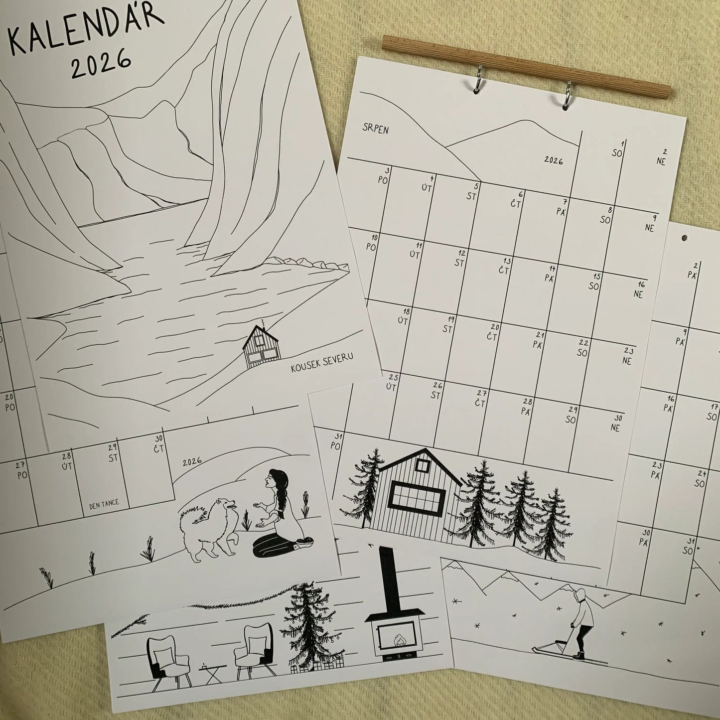2026 Nástěnný kalendář - Kousek Severu