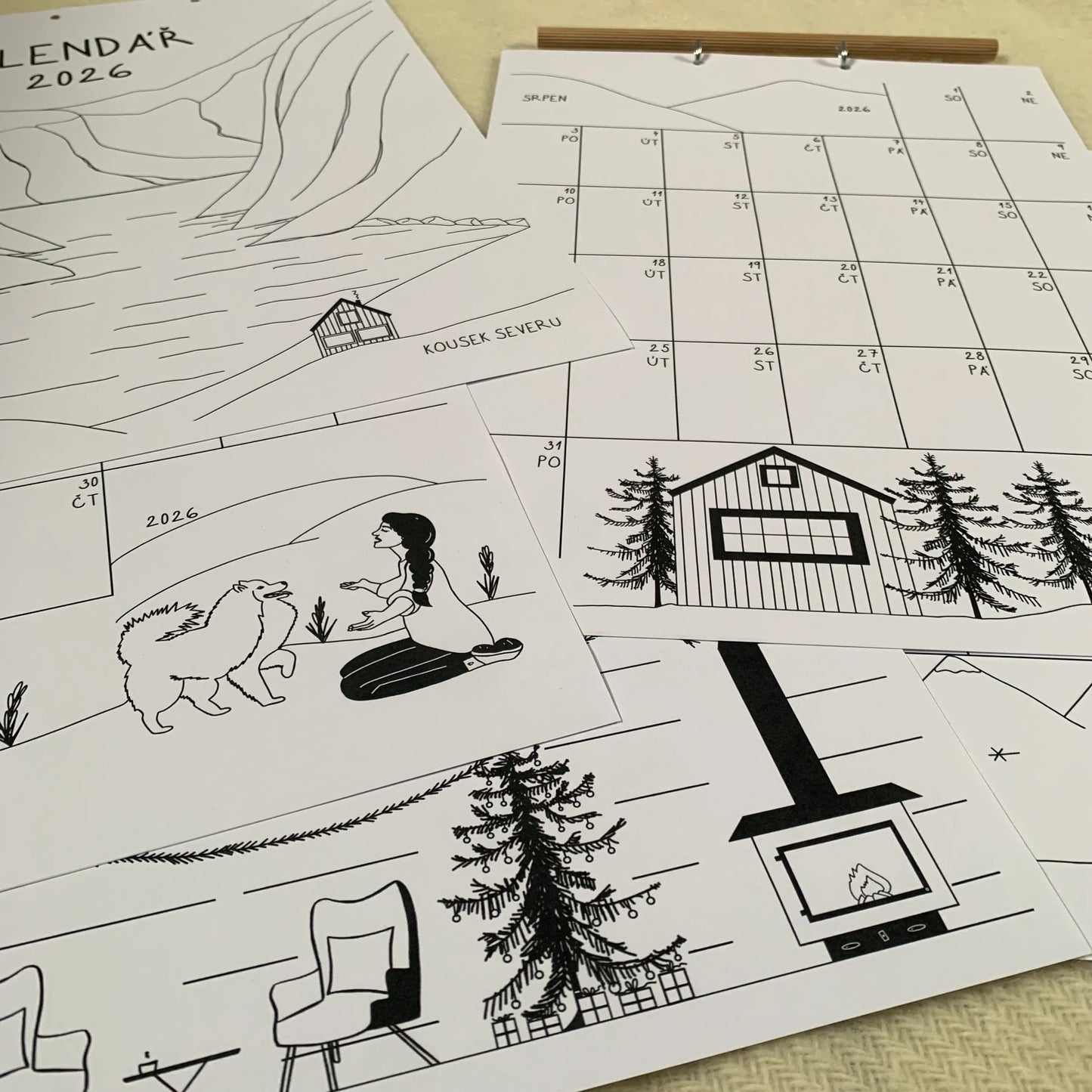 2026 Nástěnný kalendář - Kousek Severu