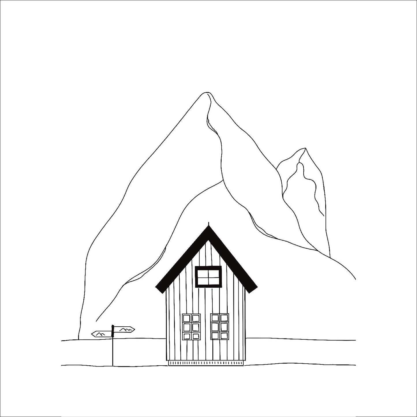 Skandinávské domy – Kolekce ilustrací