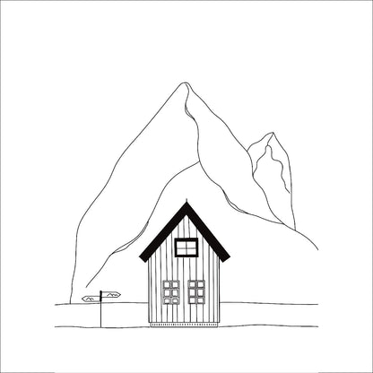 Skandinávské domy – Kolekce ilustrací